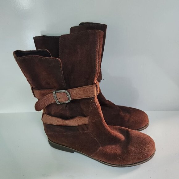 EMU Australia Wood Leather Ainslie 10" Shaft Suede Boot Size 10 EU 42 - Picture 4 of 12